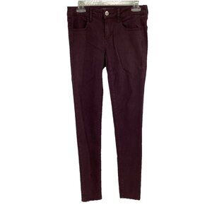 American Eagle Women's Size 4 Jegging Skinny Jeans Burgundy